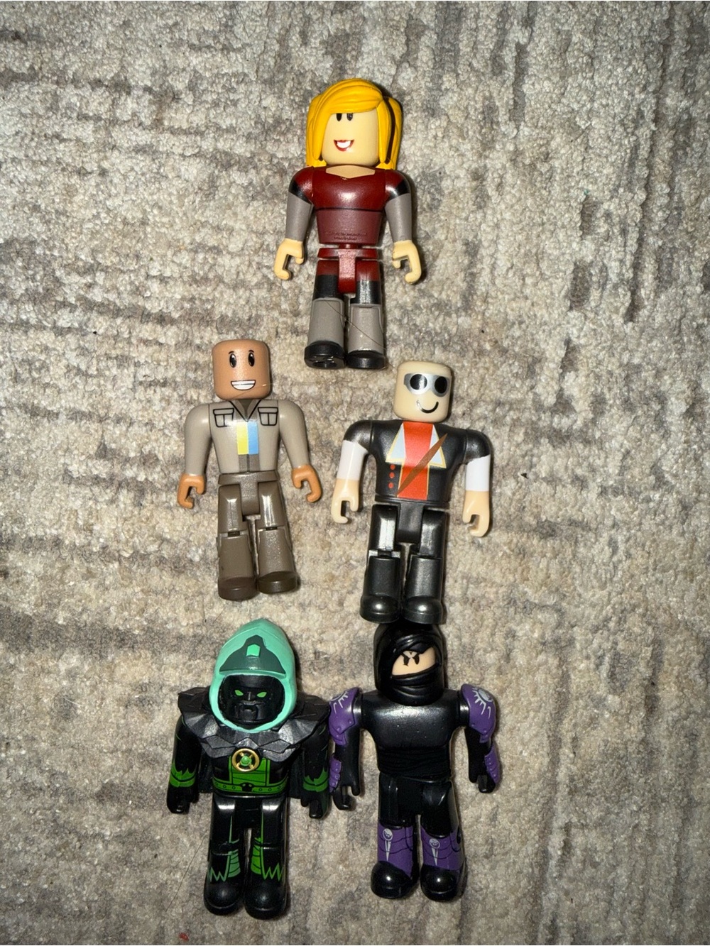 Roblox Mixed Lot Mini Action Figures 5-Pack Robot Ninja Plastic Unboxed